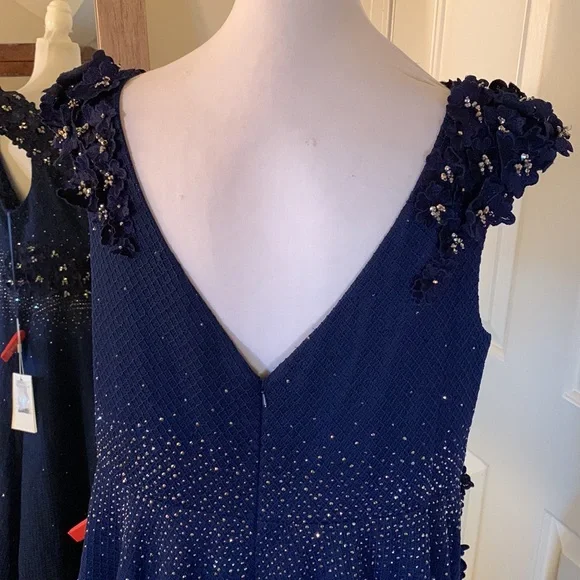Mac Duggal Midnight Blue Embellished Maxi Dress - Picture 11 of 15